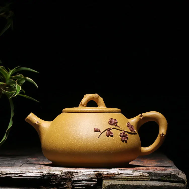 280 мл новое поступление фиолетовый глина цветок сливы чайник Исин ручной работы кунг-фу Zisha чайник подарочная коробка