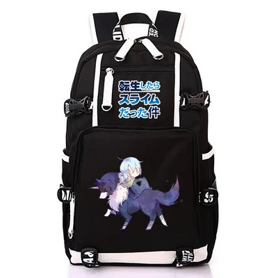 Anime That Time I Got Reincarnated as a Slime Backpack Cosplay Rimuru Tempest Oxford Bag Schoolbag Travel Bags