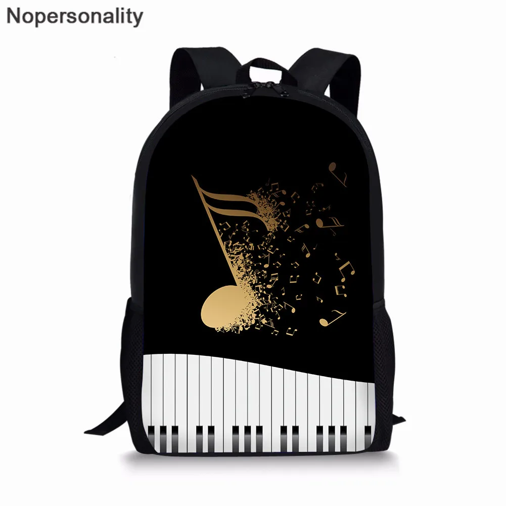

Nopersonality Piano Backpack for Girls Boys Music Note Pattern Teenager School Bags Kids Satchel Student Daypack Mochila Escolar