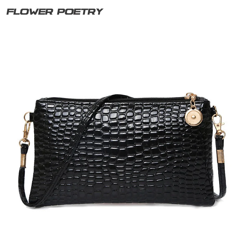 Women Simple Style PU Leather Small Shoulder Crossbody Bag Black