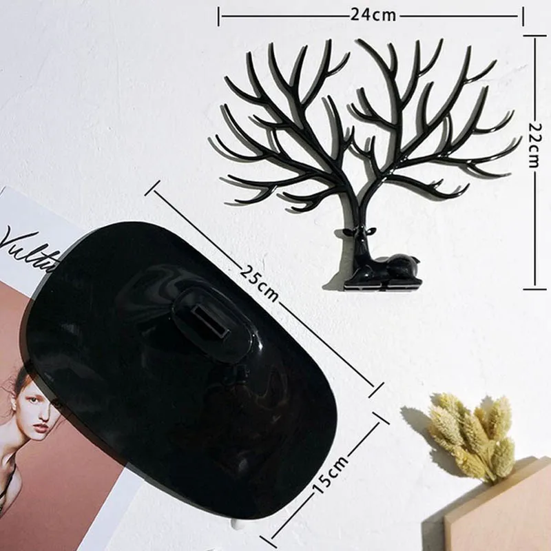 Hot Sale Jewelry Organizer 3 Color Necklace Earring Deer Stand Display Holder Show Rack Display Necklace Organizer Free Shipping