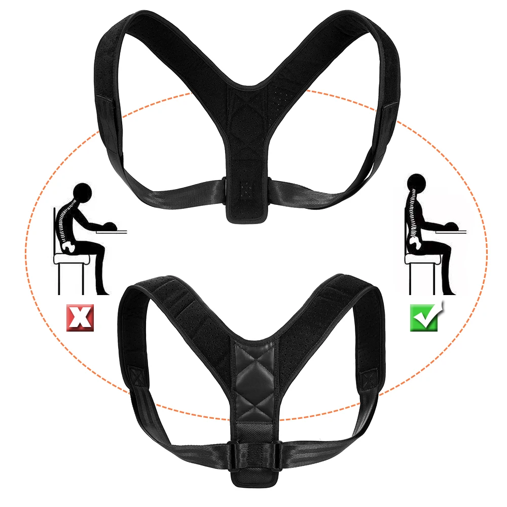 Регулируемый Корректор осанки Задняя фигура 8 ключицы ремень обертывание корсет пояс выпрямитель скобка верхняя Спина Плечо корректоры