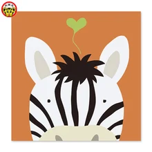 Маленькая любовь на голове зебры маленькие глаза Зебра рисование на холсте Цифровая живопись известные картины Абстрактная живопись цвет гитары