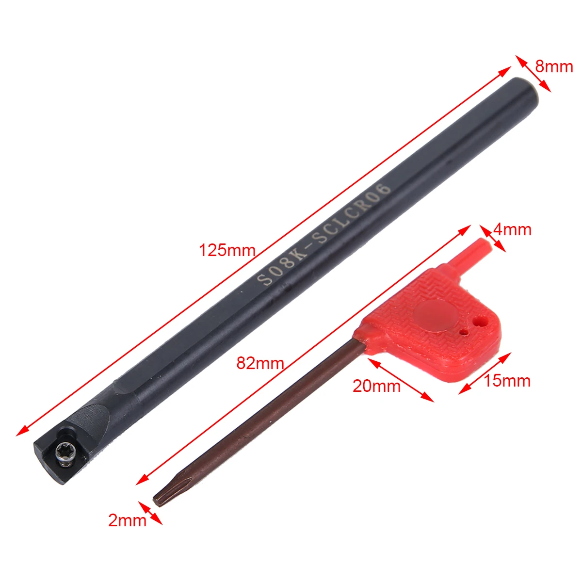 

1pc S08K-SCLCR06 Lathe Turning Tool Holder Boring Bar with Wrench Suit Mayitr For CCMT0602 (CCMT21.5) Inserts