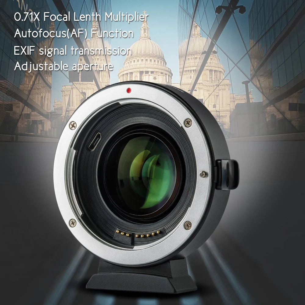 Viltrox EF-EOS M2 AF авто-фокус EXIF 0.71X снижение скорости усилитель объектива адаптер Turbo для Canon EF объектив к EOS M5 M6 M50 камера