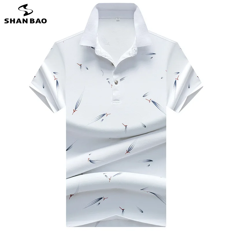 

SHANBAO brand simple high quality cotton men's fashion casual short-sleeved Polo shirt 2019 summer printed Polo shirt M-XXXL