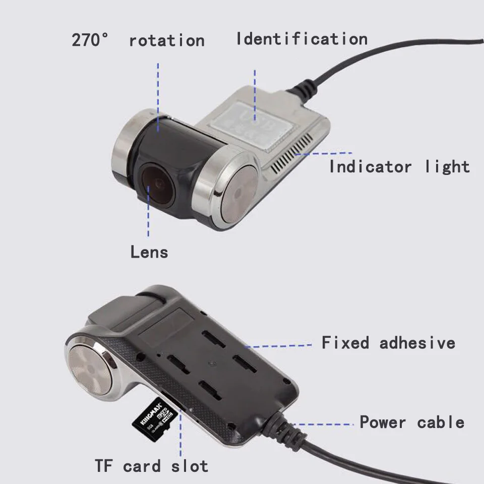  USB vehículo Dash cámara Mini cámara DVR de coche HD Dashcam WDR Auto Digital grabador de vídeo Das