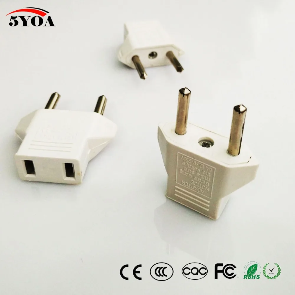 Белый/черный США в ЕС AC адаптер питания дорожный бытовые вилки вилка|adaptor plug|power