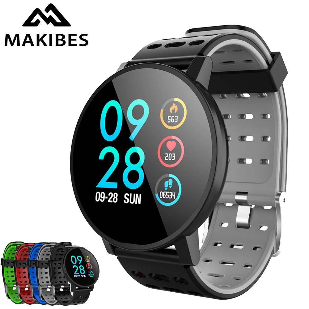 

Makibes T3 Smart watch waterproof Activity Fitness tracker Band HR Blood oxygen Blood pressure Clock Men women smartwatch PK V11