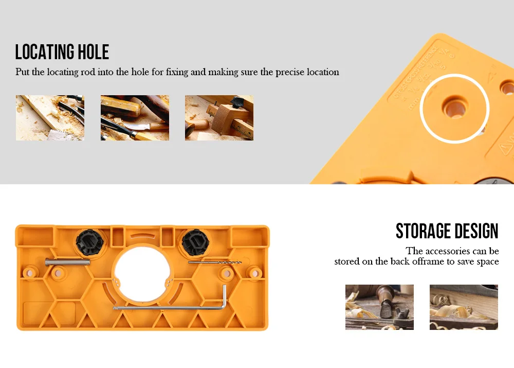 NE 35MM Concealed Hinge Drilling Jig Woodworking Drill Guide Set DIY Tools