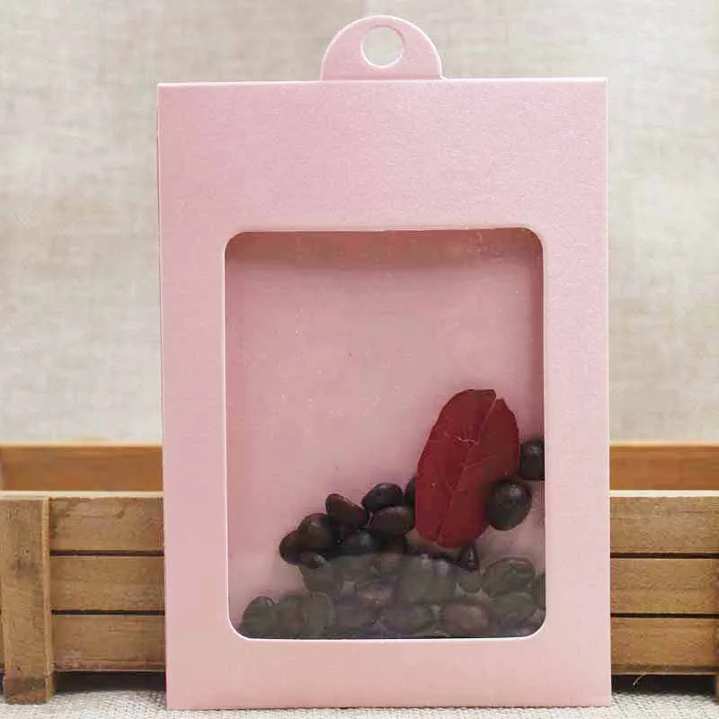 Многоцветная и размер конфет сувениры Упаковка и дисплей коробка Упаковка подарков конверт коробка с пластиковым отверстием вешалка продукты коробка дисплея - Цвет: 13.9x10cmpink
