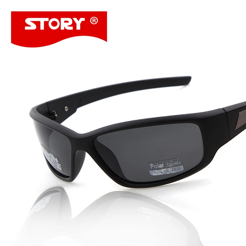 STORY Mens Polarized Sunglasses Sport Shied Mirror Driving & Fishing
