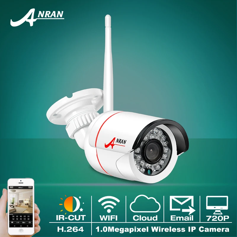 ANRAN H View 720P Home Security WIFI IP Camera Day Night Vision Onvif H2 64 Wireless