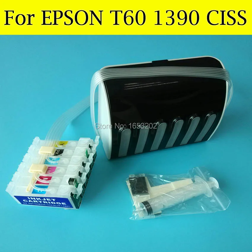 T0851N-T0856N непрерывной подачи чернил Системы для EPSON 1390 T60 T0581 СНПЧ с ARC чипов