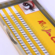 60pcs/ 8/9/10/mm Hand made black False Eyelash Individual Lashes Winged Human Hair Makeup tools Mink eyelashes RJC405