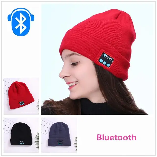 US $6.14 HobbyLane Bluetooth Earphone Music Hat Winter Wireless Headphone Cap Headset with Mic Hat for Meizu