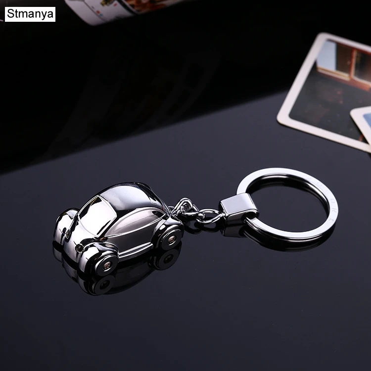 BINGONE Men's Car Keychain - Stainless Steel Double Ring Key Ring With Creative Design (Orange/Blue) - View #11