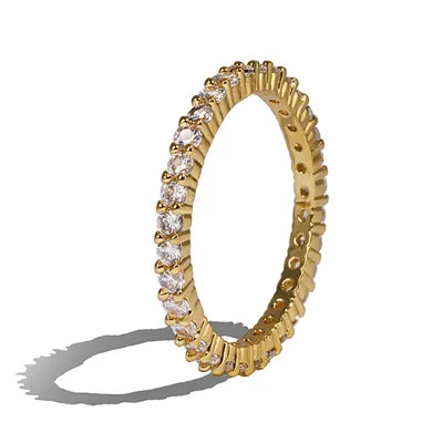 AOTEMAN, Радужное кольцо, 47 цветов, багет, кубический цирконий, cz, позолота, обручальное кольцо, кольцо для женщин, ювелирные изделия из стерлингового серебра 925 пробы - Цвет основного камня: 018-WH