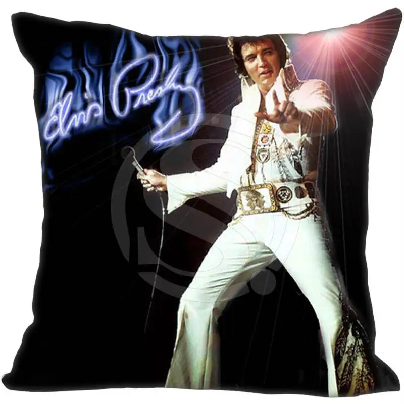 

Custom Square Pillowcase Famous Singer Elvis Presley soft Pillow Cover Zippered &F size 20X20cm,35X35cm(two sides)