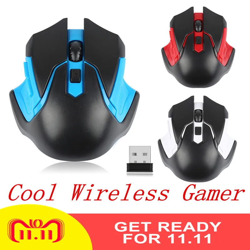 

Whole Sale 2.4G Wireless Mouse USB 2.0 Receiver Professional Optical Wireless Mouses USB Right Scroll Mice for Laptop PC Gamer