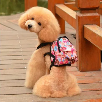 

1pc Pet Bag Backpack for Pet Cat Dog Cute Pink Heart/Lovely Blue Animal Backpack With Leash children schoolbags
