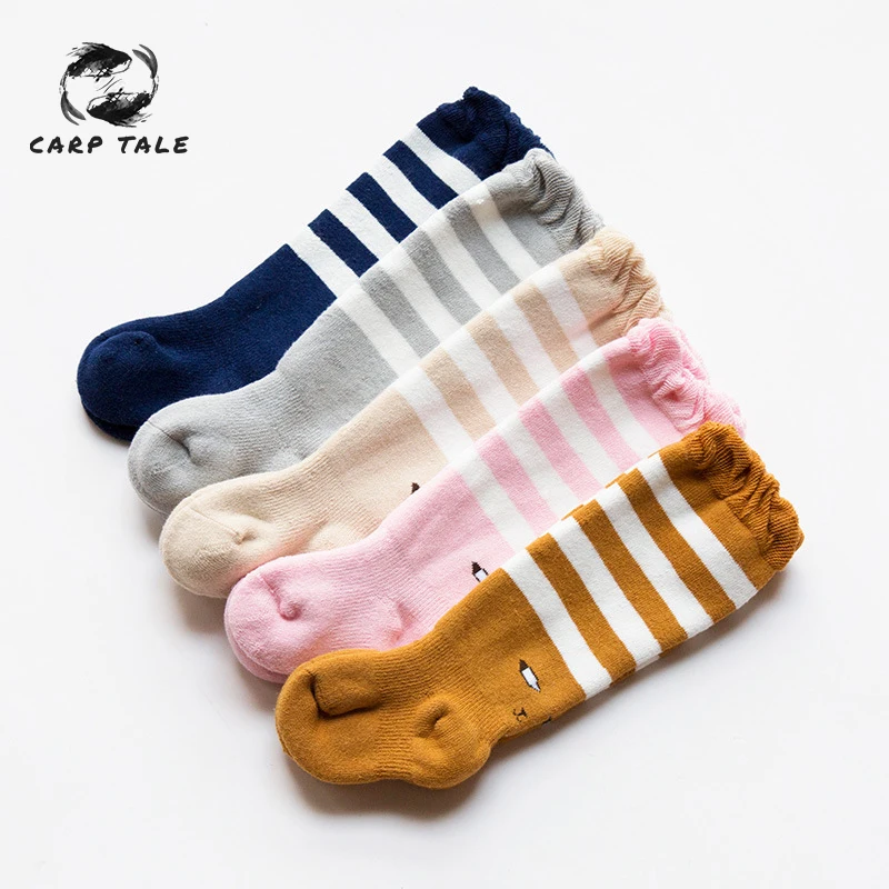 

New Medium Long Striped Children's Socks Assorted Non Skid Ankle Cotton Socks Baby Toddler Anti Slip Stripes Sock 2019