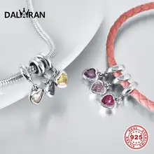 Dalaran 12 цветные подвески в форме сердца для браслетов и ожерелий
