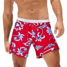 Мужские пляжные шорты модные мужские дышащие шорты Брюки Пляжный принт Бег Плавание Нижнее белье Печатные повседневные шорты 40AP01