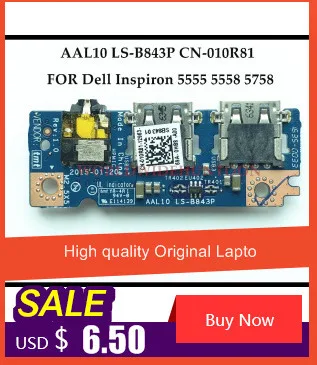 Высокое качество AAL10 LA-B843P для Dell Inspiron 15 5458 5558 5758 Материнская плата ноутбука CN-0XCFXD SR26C I5-5250U DDR3L полностью протестирована