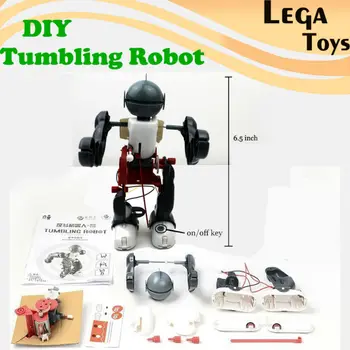 

DIY Electric Tumbling Dacing Robot Model 3-Mode Assembly Robot Creative Science kit Educational Toy For Children