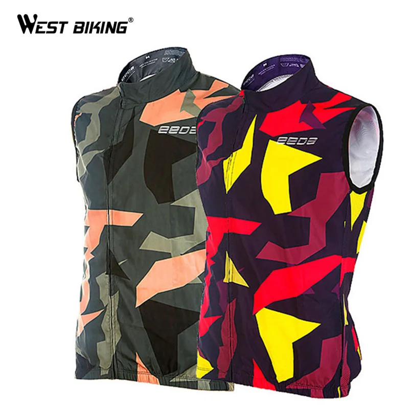 

WEST BIKING Sleeveless Bike Vest Camouflage Windproof Chaleco Ciclismo Riding Climbing Hiking Bicycle Cycling Vest Windproof