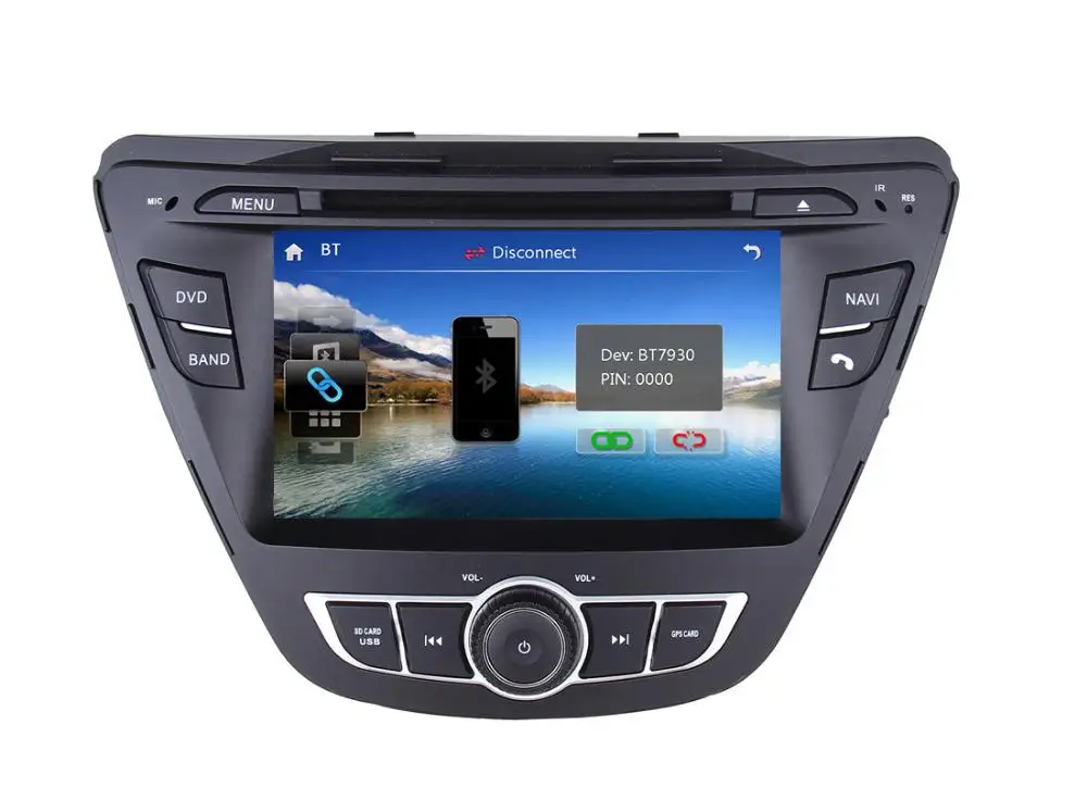 Best 7" indash Car DVD player with GPS(optional),Audio Radio stereo,USB/SD,AUX,BT/TV,car multimedia headunit for Hyundai Elantra 2014 5