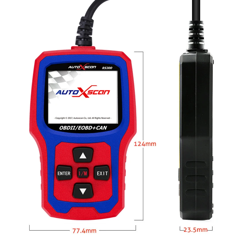 RS300 AUTOXSCAN Авто OBD2 сканер кода красочный экран I/M готов выключить светильник двигателя стирать чтение DTC чем Autophix OM126