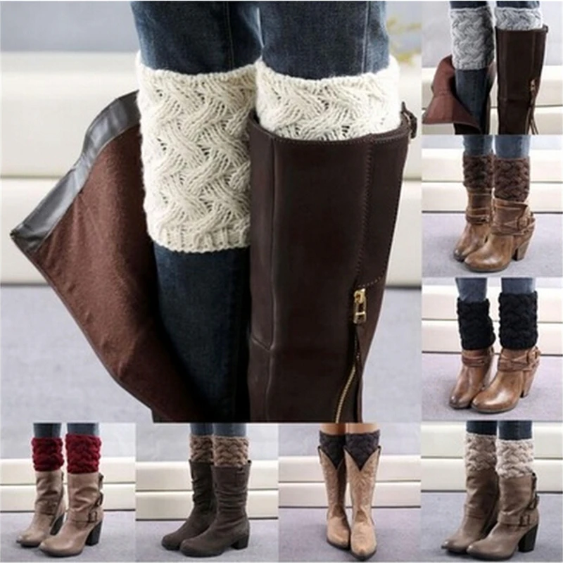 Short Hollow Boot Cuff Calentadores Piernas Gaiters Knitting Boot Socks Autumn Winter Women Knitted Leg Warmers Short Hollow Boot Cuff Calentadores Piernas Gaiters Knitting Boot Socks Autumn Winter Women Knitted Leg Warmers