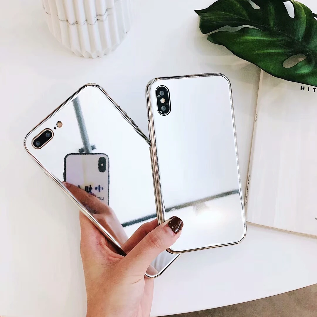 Gimfun Блестящий зеркальный чехол для IPhone Xs X Xsmax Xr 7 7plus 6 6s 8 противоударный