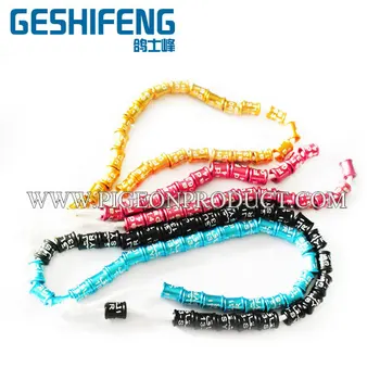 

100pc aluminum ring bird foot ring bands 2016 with serial number 1-100 rings