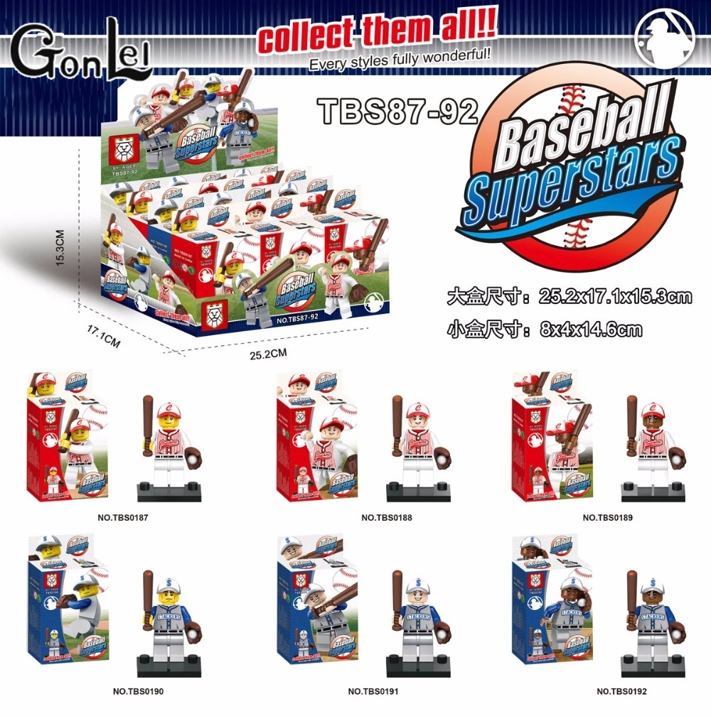 GonLeI 60pcs/lot marvel avengers super heroes Baseball with mobilization Collection Building Blocks action Baby toys Lepin baby-building-blocks