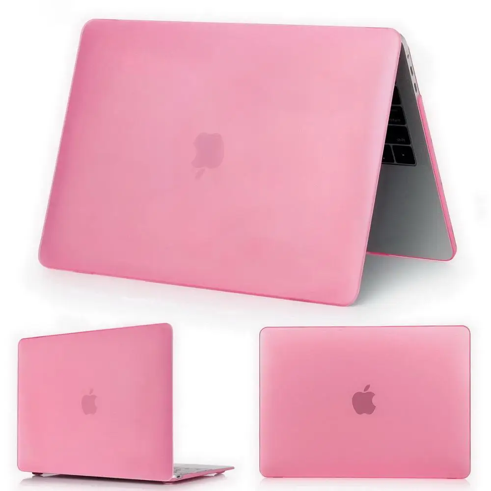 Чехол для ноутбука ZAIWJ для MacBook Air Pro retina 11 12 13 15 для Mac book Новинка Pro 13,3 15,5 дюймов с сенсорной панелью+ чехол для клавиатуры - Цвет: Matte pink