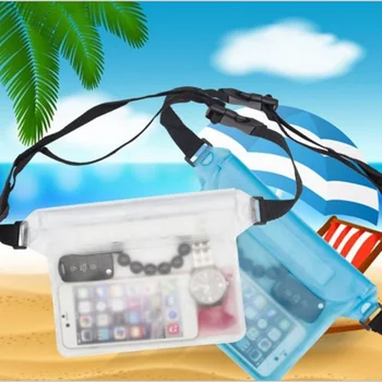 

Waterproof Dry Pack Outdoor Swimming Drifting Waterproof Pouch Dry Bag PVC Waist Phone Cover Storage Protective Bag for iPhone 7