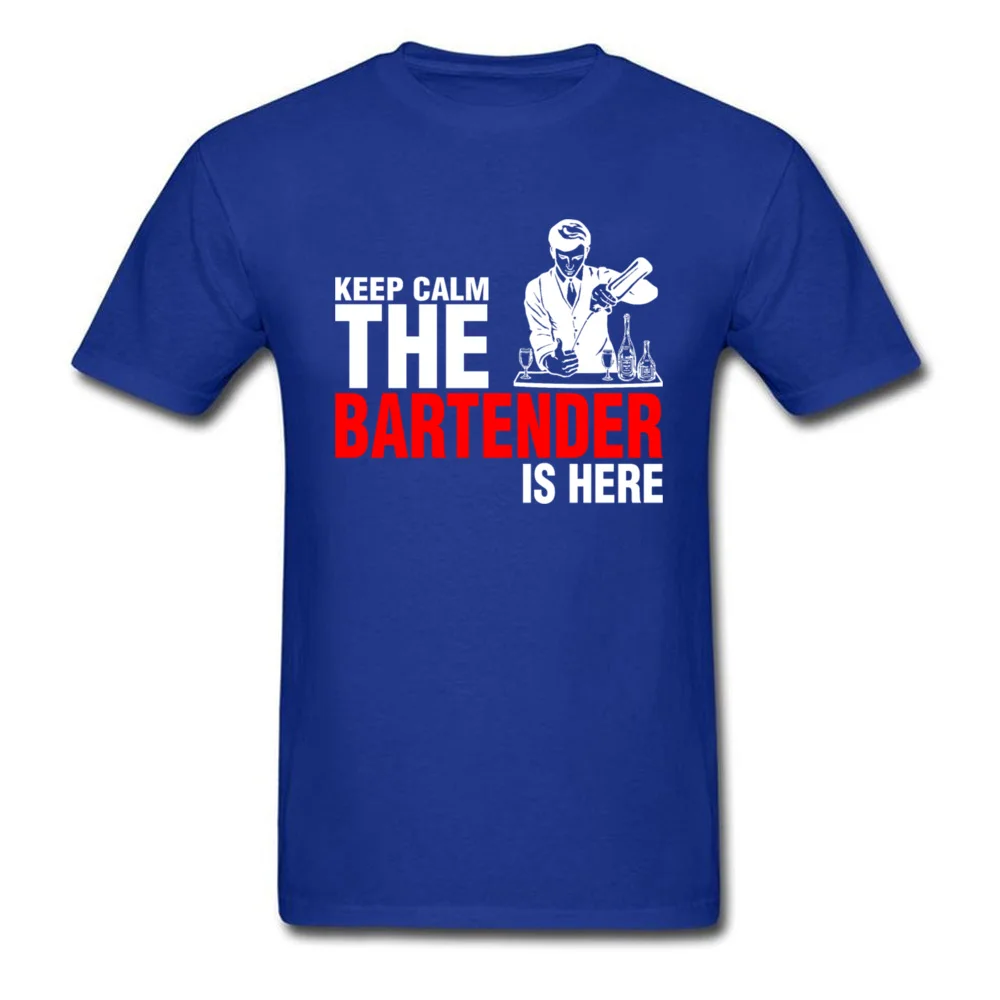 Мужская футболка с надписью Keep Calm Bartender черная из 100% хлопка футболки в стиле хип