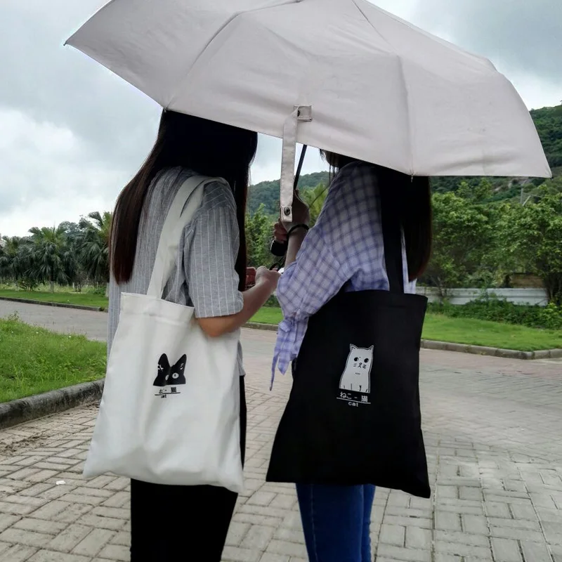 

Fashion Women Shopping Bag Grocery Simple Print Letter Large Capacity Casual Canvas Cloth Wild Canvas Cotton Ecobag Totes sac
