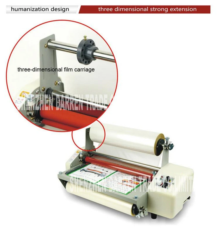 12-й 8350T четырехроликовый ламинатор горячий рулон ламинатор, высококлассная скорость регулирования ламинатор термоламинатор A3+ 220V