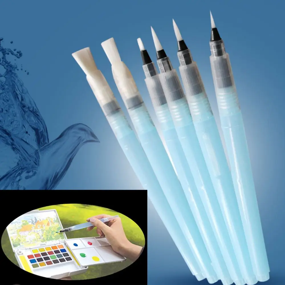 

6Pcs/Set Soft Brush Pen Dessert Decorators Cake Decorating Pen Icing Piping Cream Syringe Tips Muffin Cake Decorating Pen
