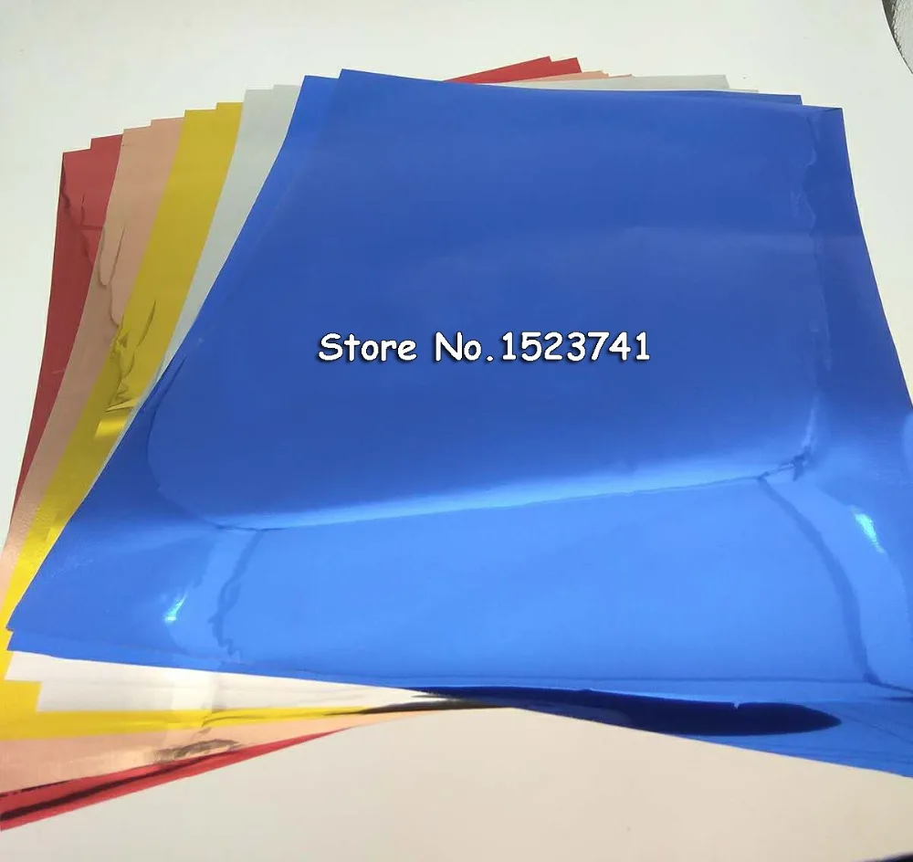 50Pcs A4 Gold Silver Red Hot Stamping Foil Paper Laminator Laminating Transfer on Elegance Laser Printer Craft Paper 20x29cm