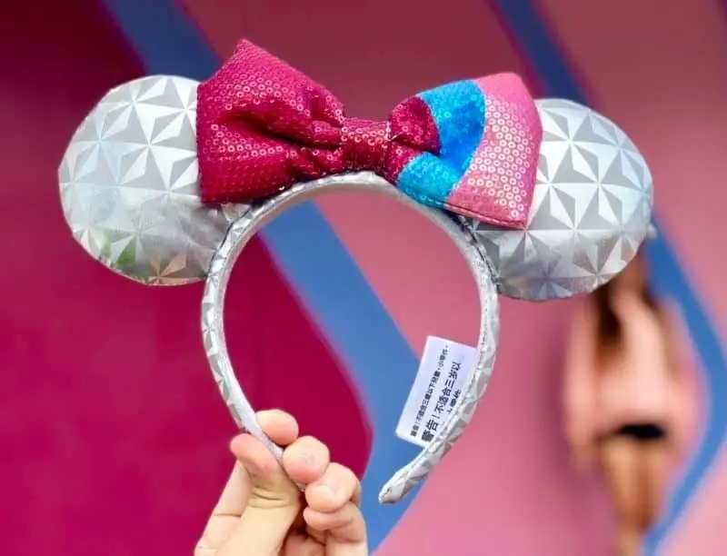 

NEW Minnie Ears Headband EPCOT BUBBLE GUM WALL Spaceship Earth Gift Headband Cosplay Plush Adult/Kids Headband Gift 2018
