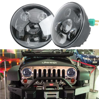 

7 Inch LED Headlight For Land Rover Defender 90/110 7" Projector Motor Headlamp Replacement For Jeep Wrangler JK LJ TJ CJ