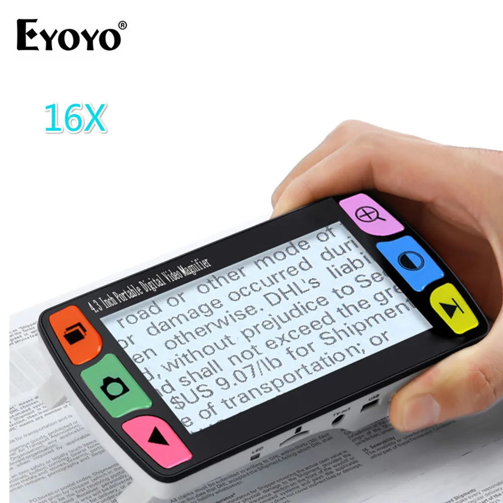

Eyoyo Smart Digital Magnifier Portable 4.3 inch Magnify Screen with LED AV OUT lentes lupa