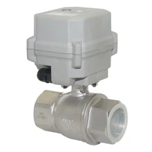 DC 24 V моторизованный шаровой клапан BSP 1-1/4 ''электрический клапан, CR2-01, ручное управление и индикатор, нержавеющая сталь 304