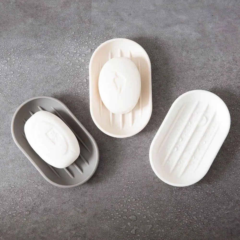

OTHERHOUSE Elegant Soap Holder Dish Storage Case Soap Box Container Soaps Tray Support Plate Minimalist Bathroom Organizer