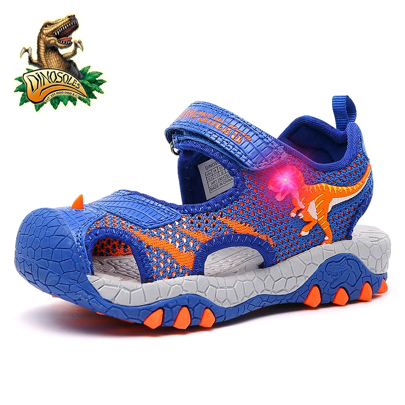 Dinoskulls Summer Shoes Kids Light Up Mesh Boys Sandals 3D Dinosaur Children Beach Shoes Leather 2019 Causal Toddler Boy Shoes Dinoskulls Summer Shoes Kids Light Up Mesh Boys Sandals 3D Dinosaur Children Beach Shoes Leather 2019 Causal Toddler Boy Shoes